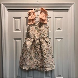Gianni Bini Kids Formal Dress with Peach and Floral Design